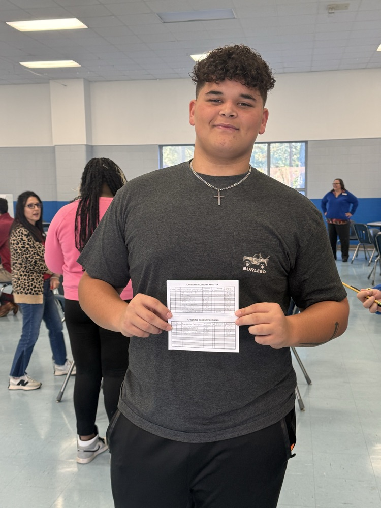 student with checkbook