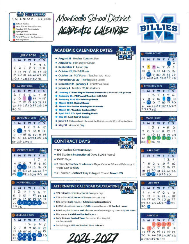 school calendar