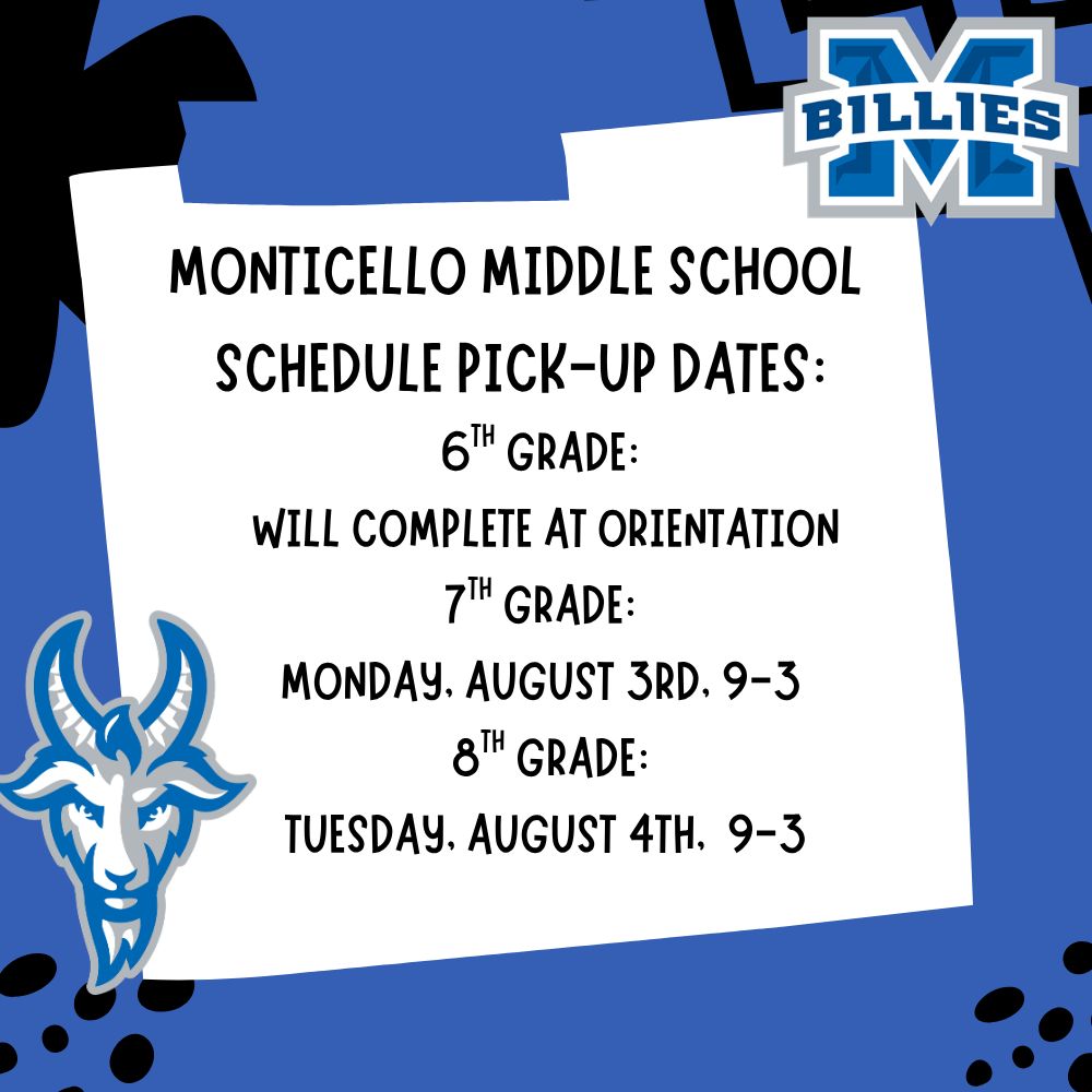 Announcement for schedule pick-up