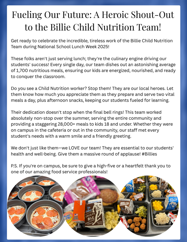 school cafeteria announcement