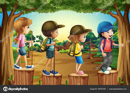 hiking kids