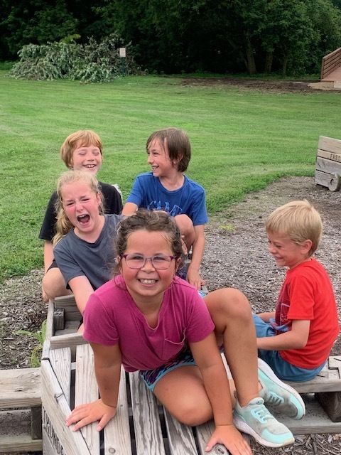 Students at Skelley's Farm Market