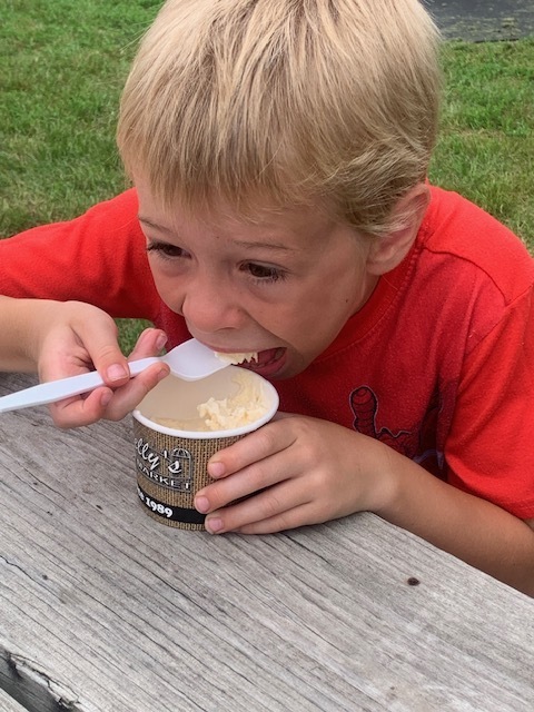 Student Eating Ice Cream