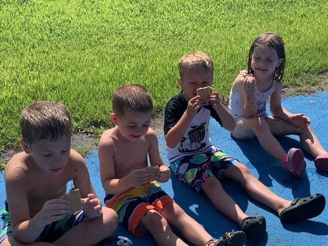 Students Eating S'mores