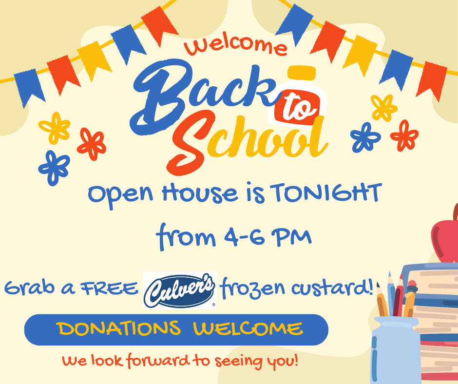 Open House - FREE Frozen Custard, Donations Welcome