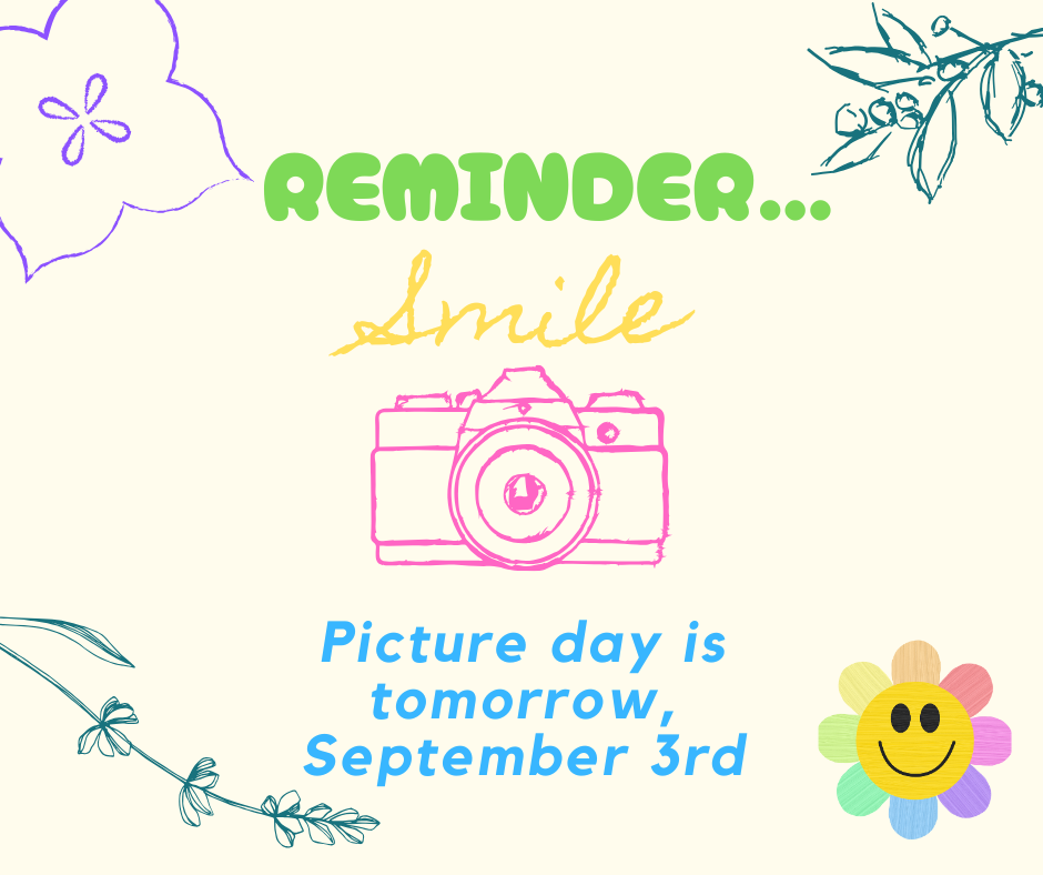 Picture Day is September 3rd