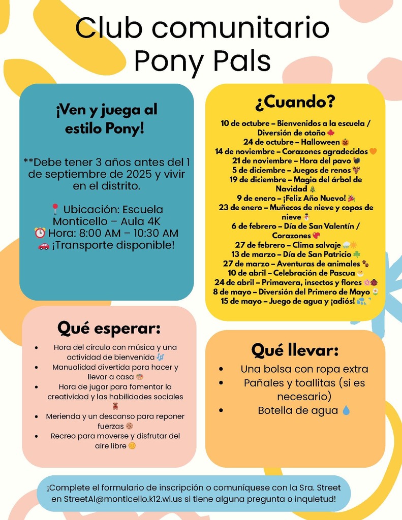 Pony Pals Community Club - Spanish Version