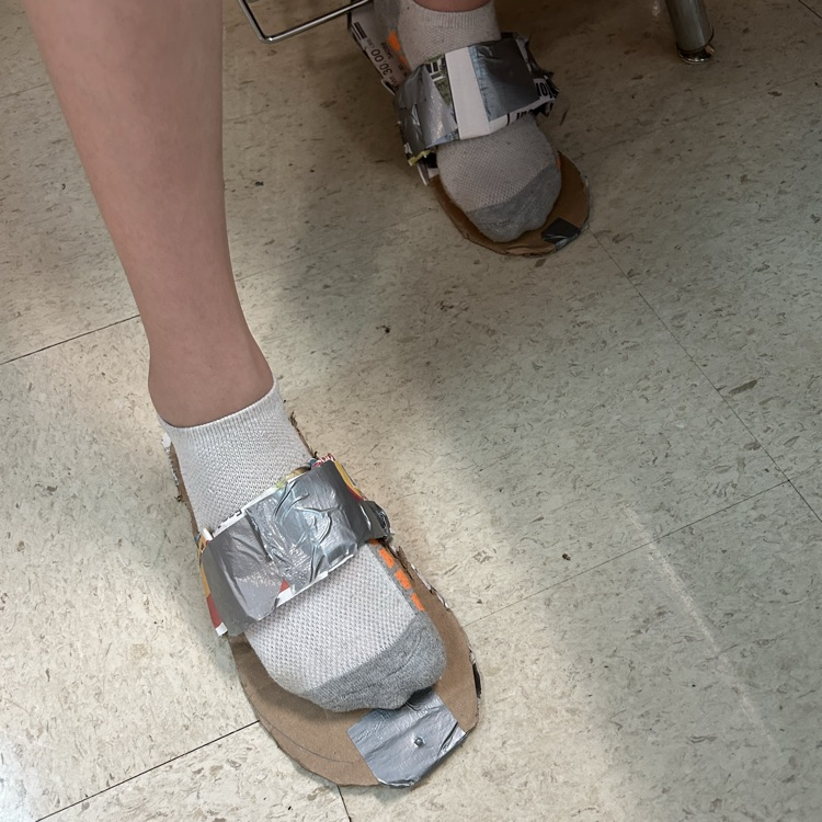 Homemade Shoes by the 7th Grade Engineering Class