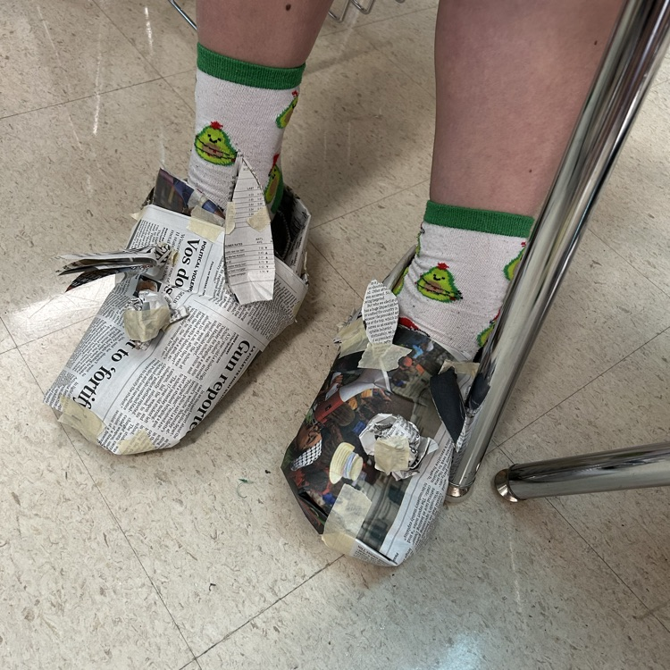 Homemade Shoes by the 7th Grade Engineering Class