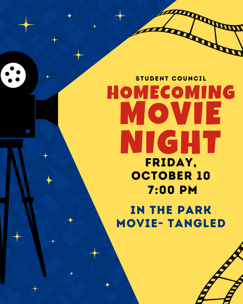 Homecoming Movie Night (Tangled) - Friday, October 10 at 7 PM in the Park