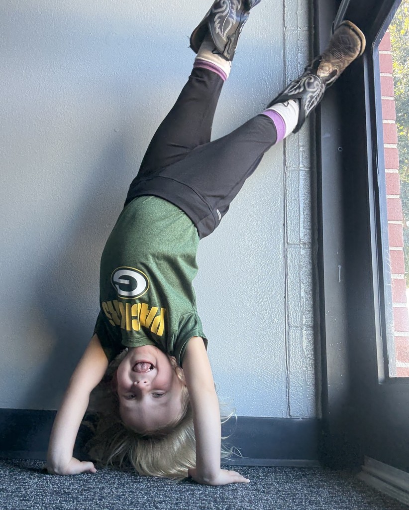 Ainsley Doing a Handstand