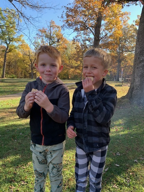 FirstGraders Eating S'mores