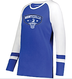 Monticello Ponies Boys Basketball Women's Long Sleeve Shirt