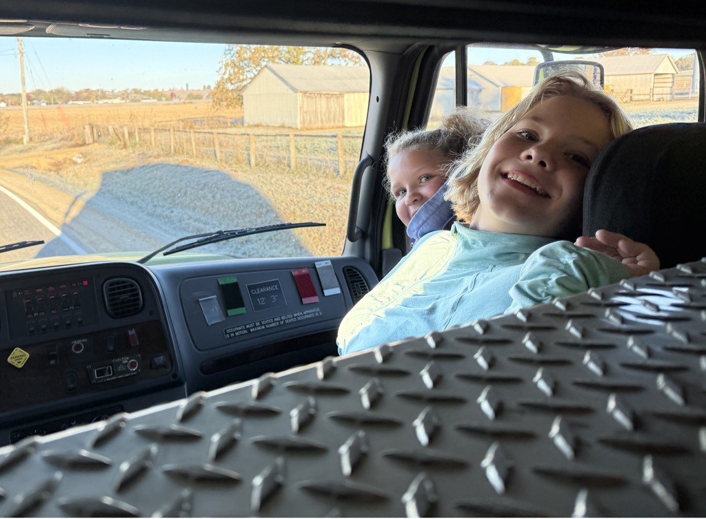 Students in Fire Truck