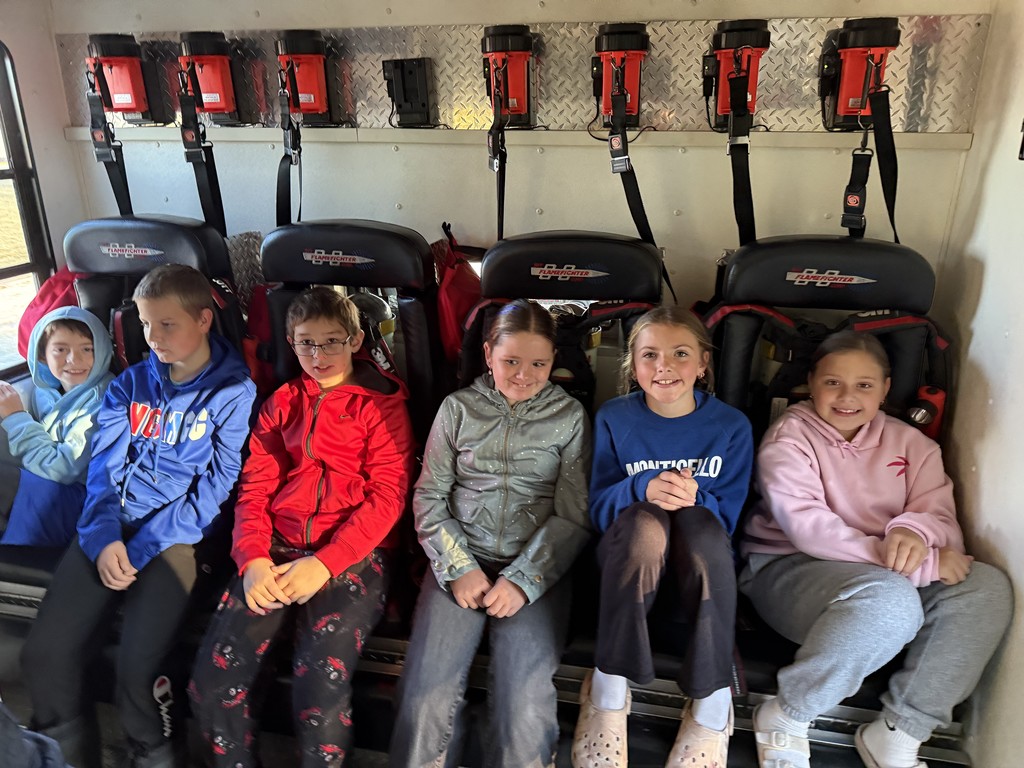 Students in Fire Truck