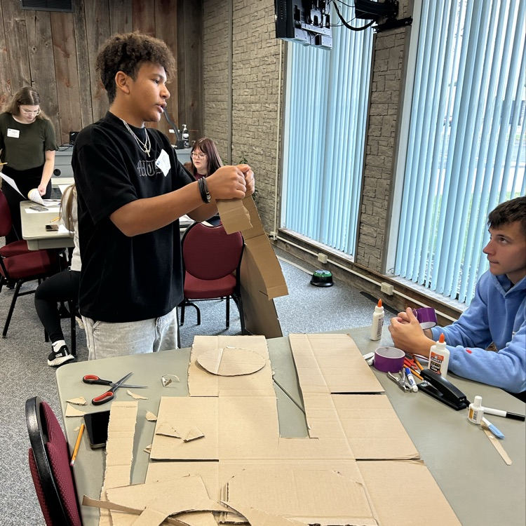 Monticello FBLA Student Working on Presentation