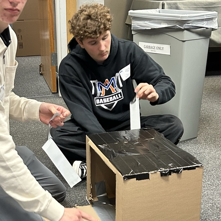 Monticello FBLA Student Workinig on Presentation