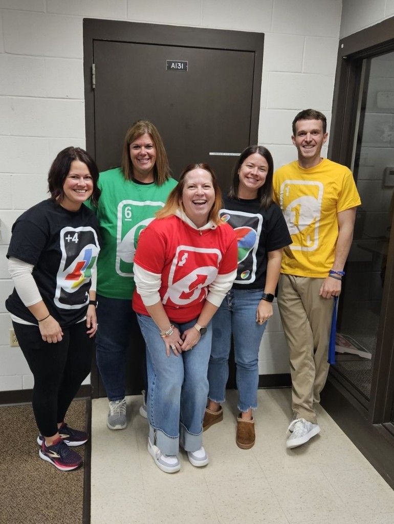 Office Staff Dressed as Uno Cards for Halloween