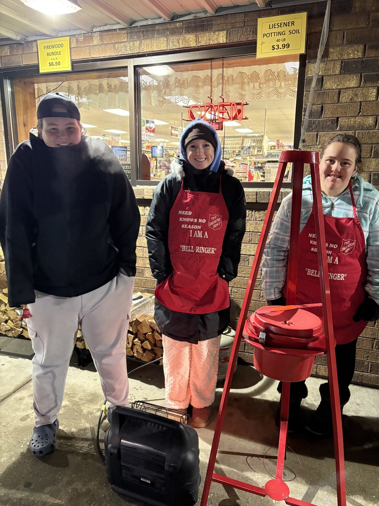 Students Ringing the Bell for Salvation Army