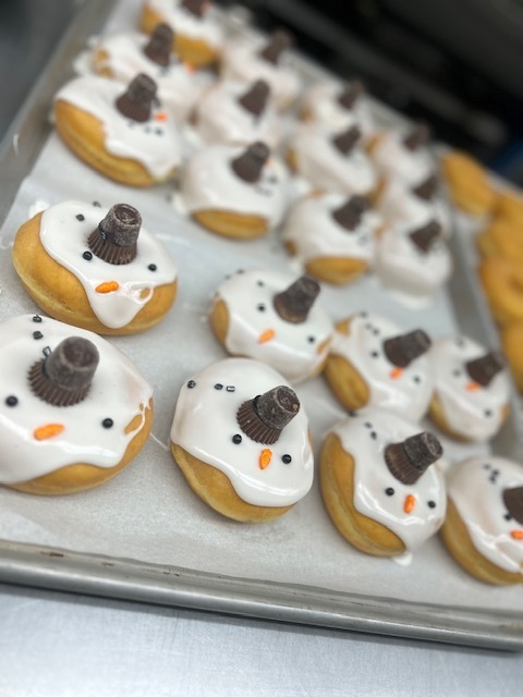 Melting Snowman Donuts