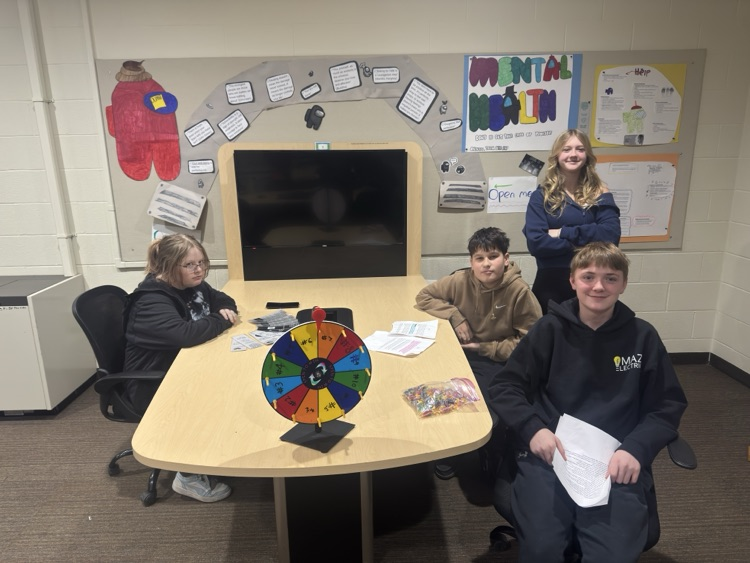 Students with presentation