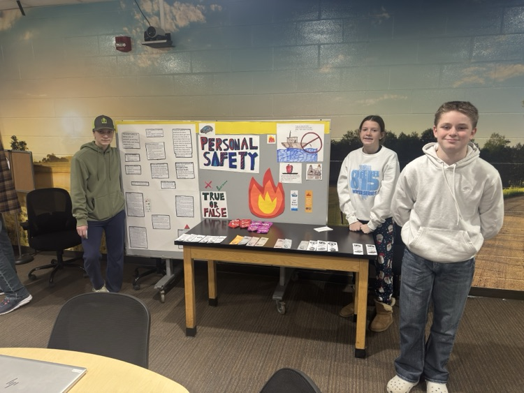 Students with presentation