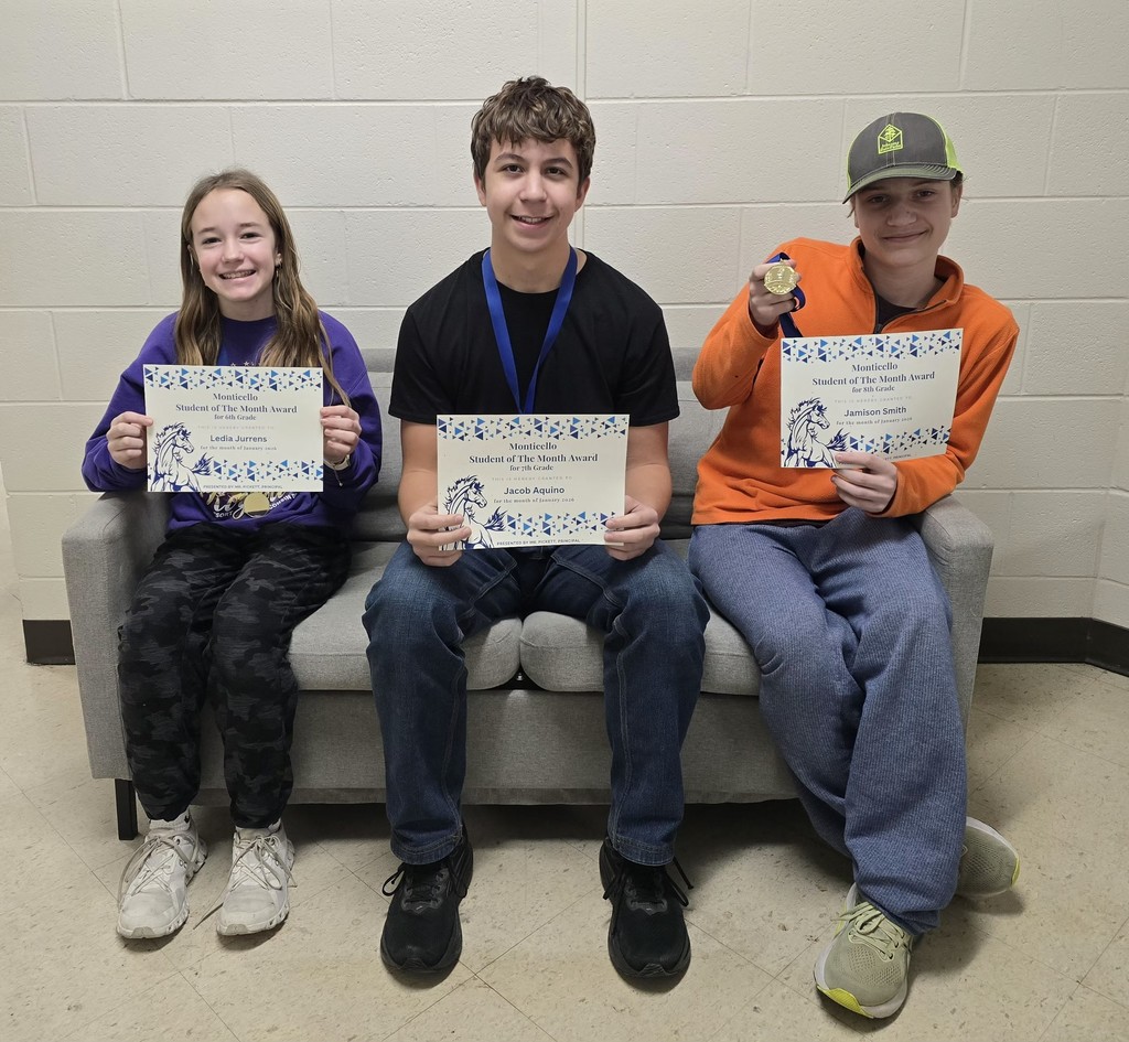 Middle School Students of the Month