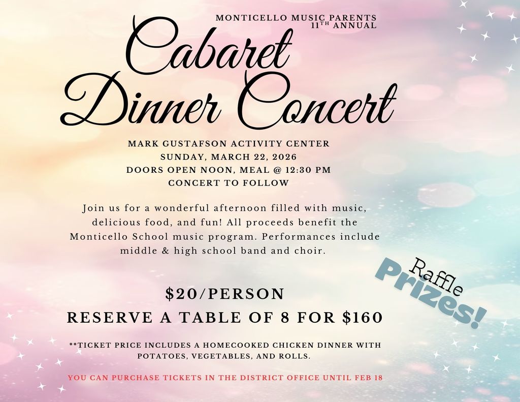 Cabaret Dinner Flyer and Information