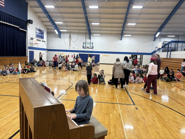 student playing piano