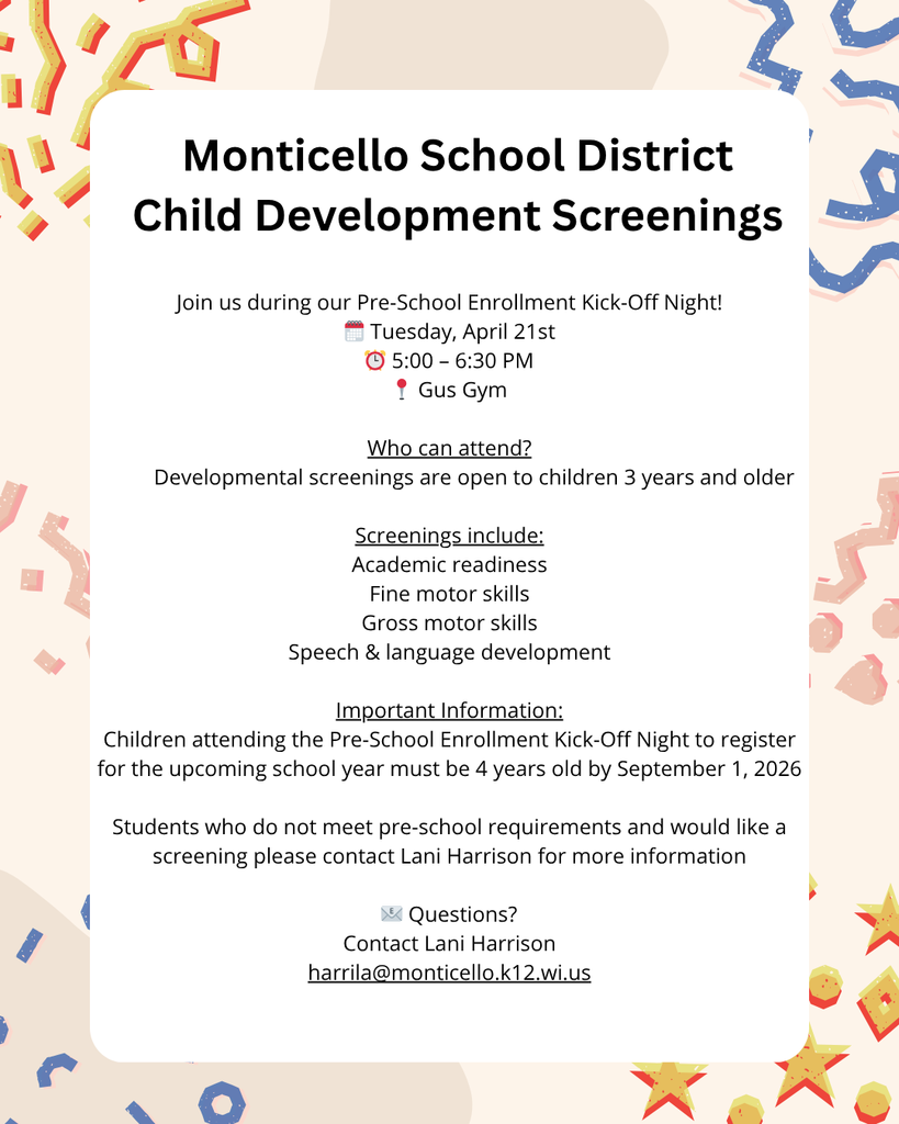Monticello Child Development Screenings
