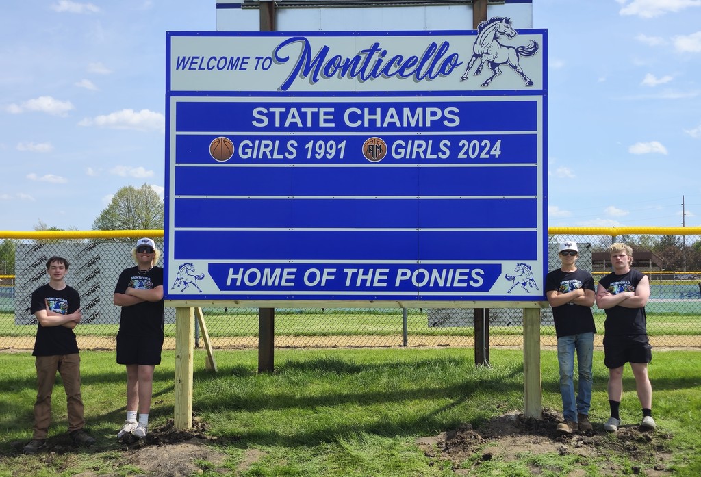 students with sign