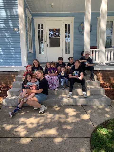 students and daycare kids