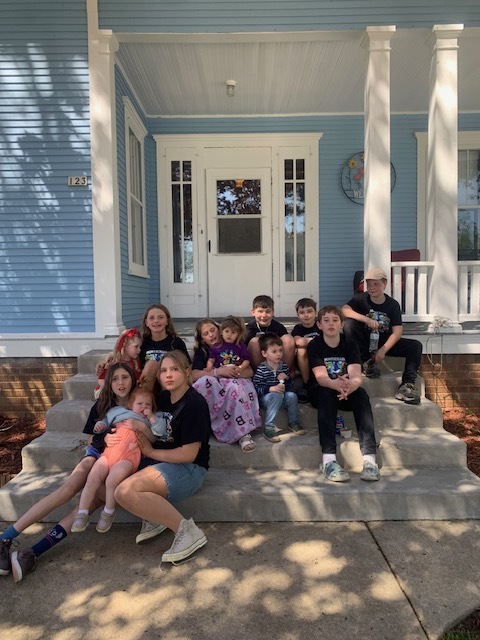 students and daycare kids