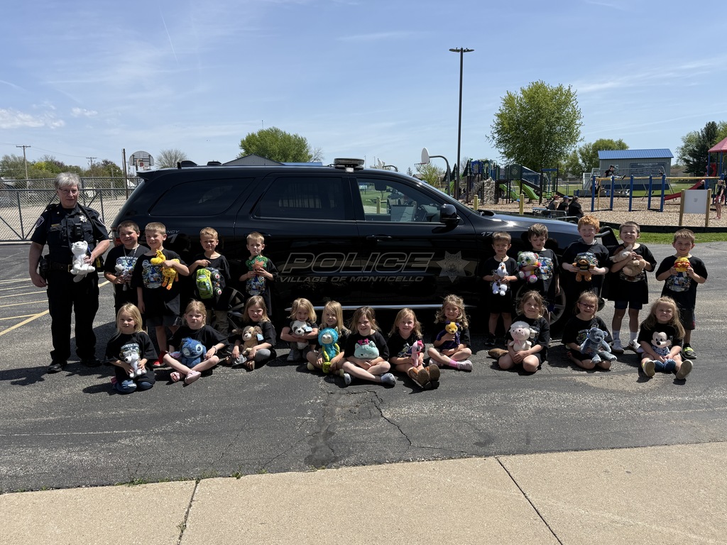 students and police officer