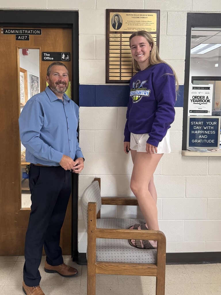 superintendent and student