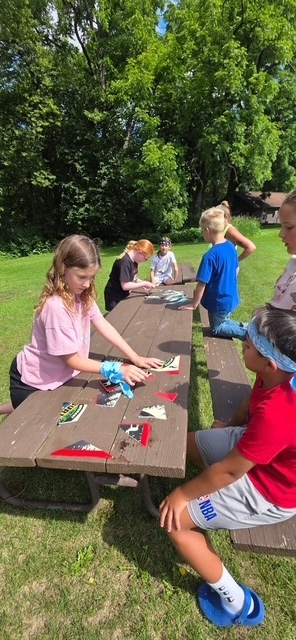 students playing games