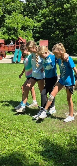 students playing game
