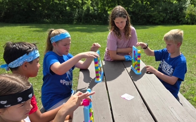 students playing games