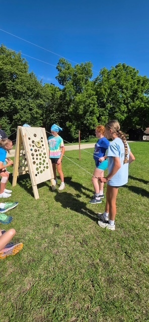 students playing an outdoor game