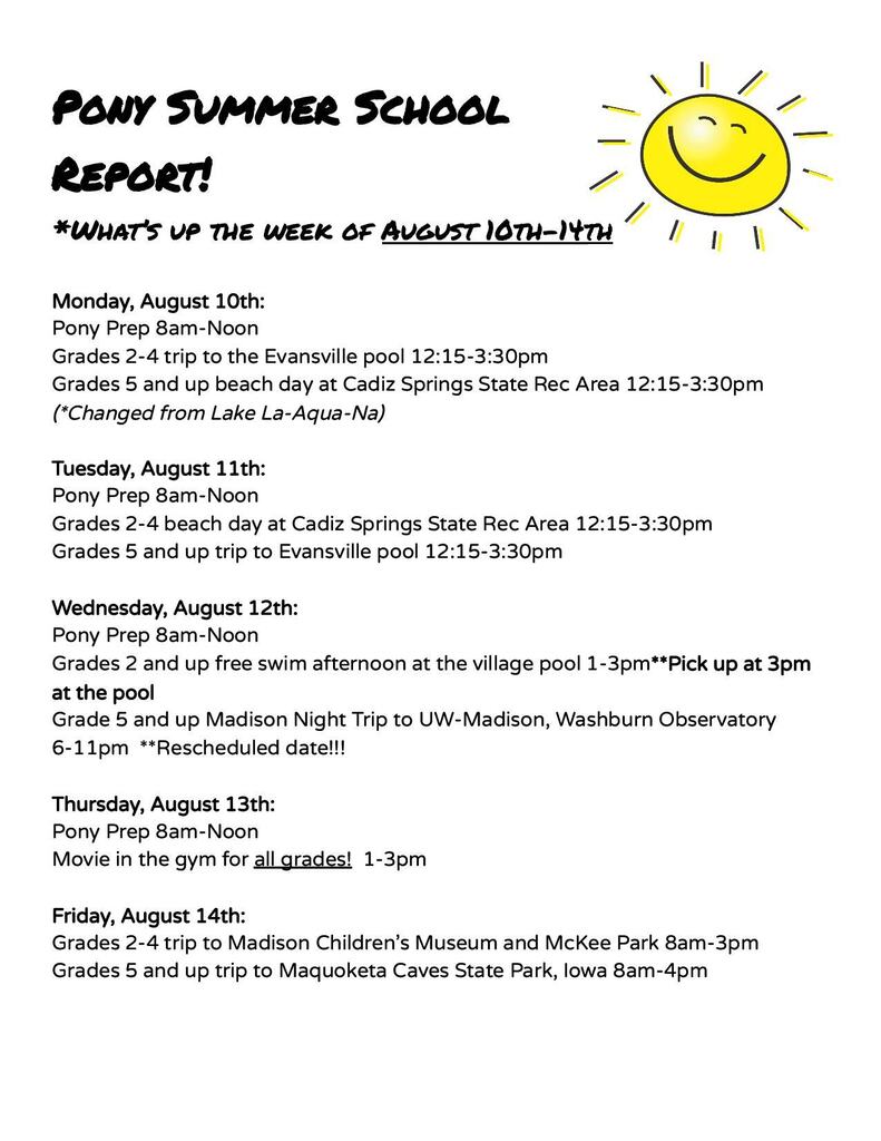 Summer school report