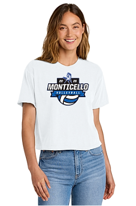 women's white cropped volleyball t-shirt