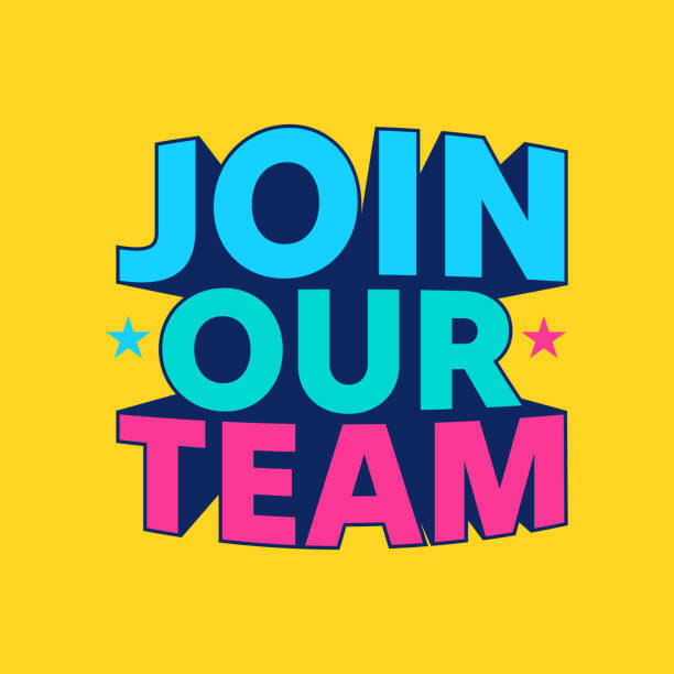 Join Our Team with pink and blue stars