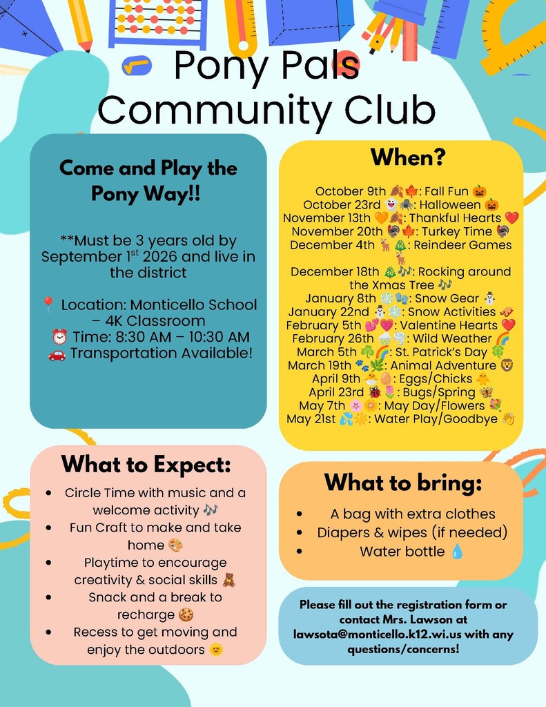 three year old pony pals club information
