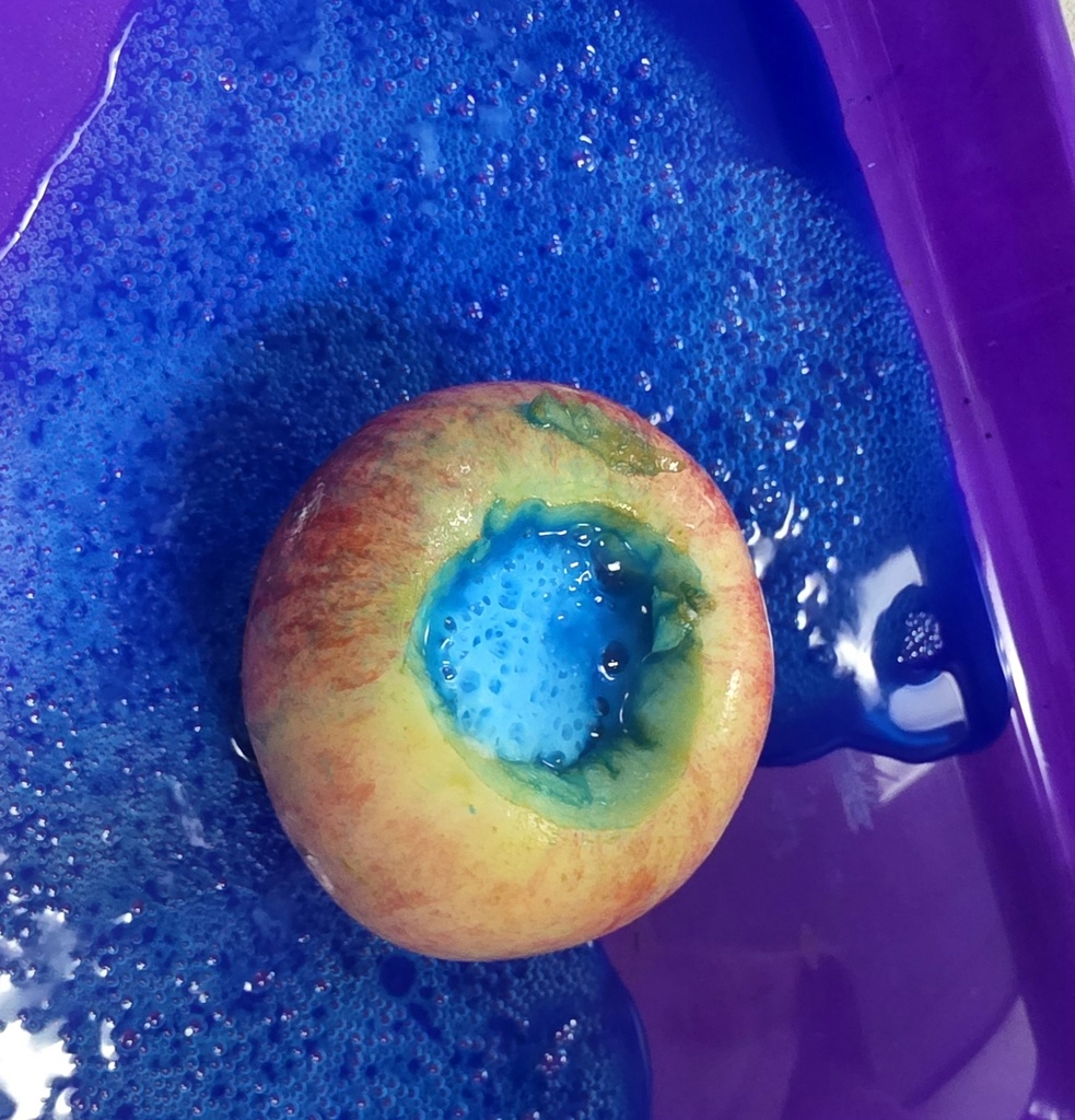 apple filled with chemicals