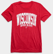 Red Wisconsin Gives Blood T-Shirt