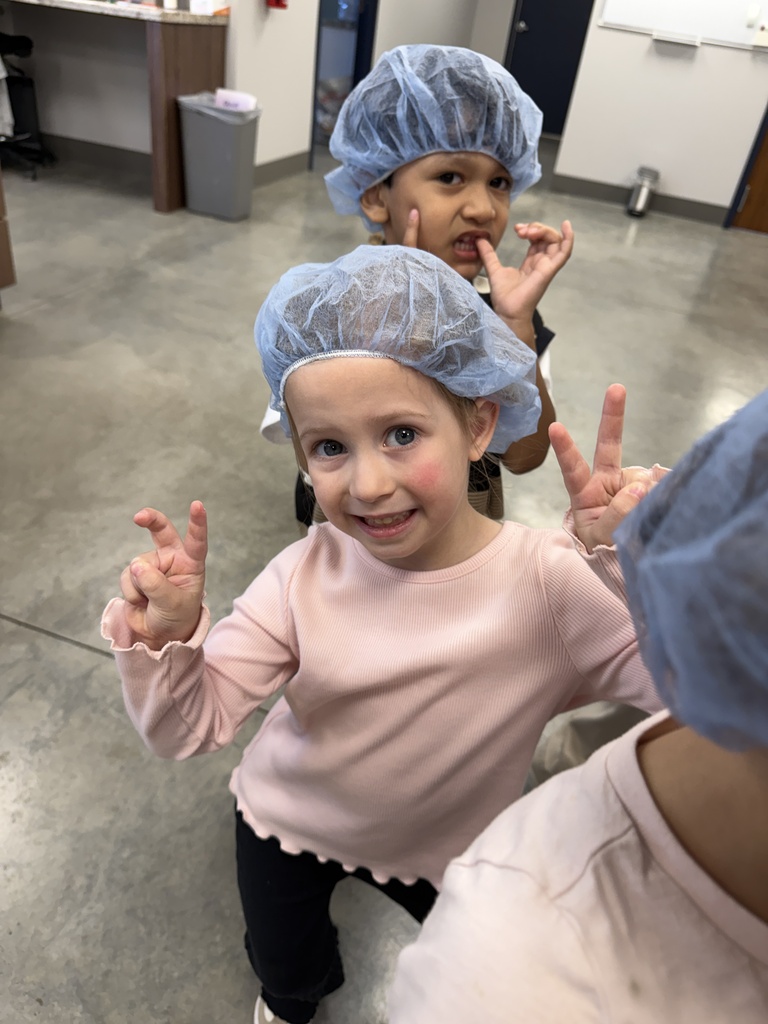 Elementary Students with Hair Nets