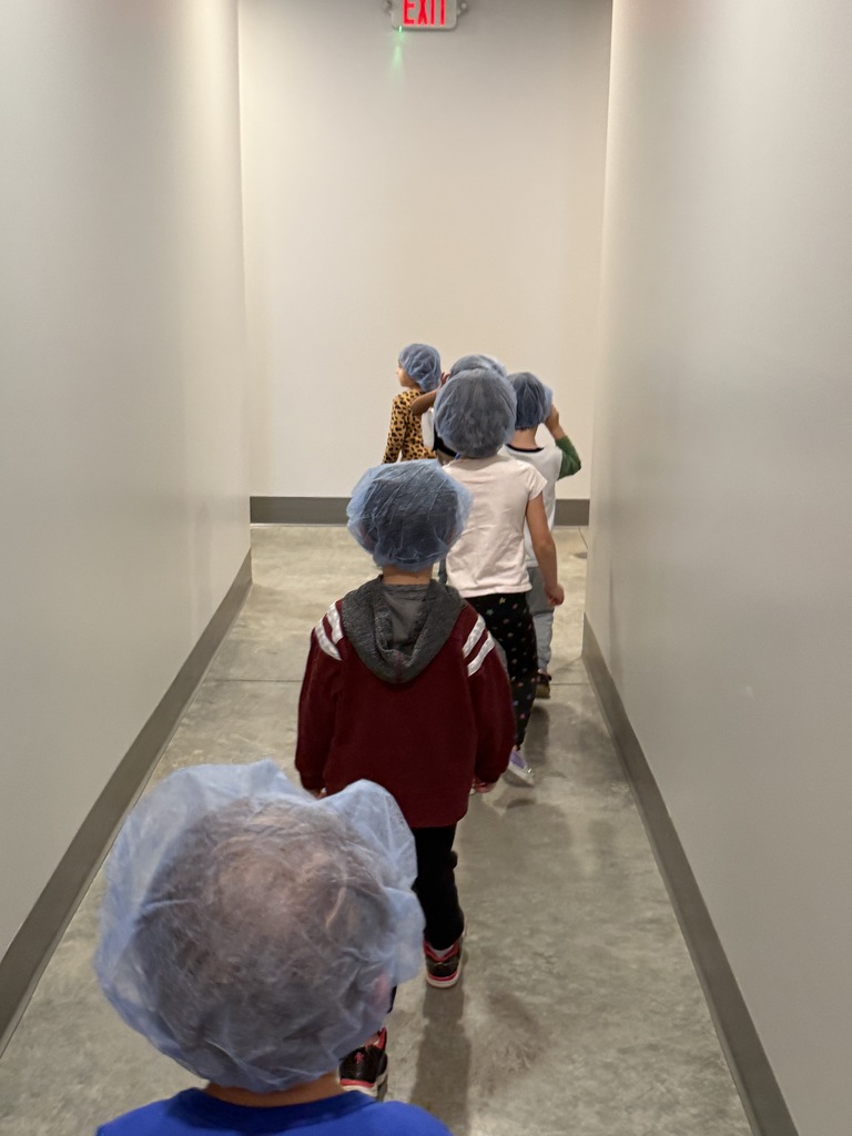 Elementary Students Walking Down Veterinarian Clinic Hallway