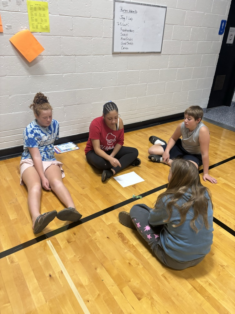 Peer leaders discussing. 