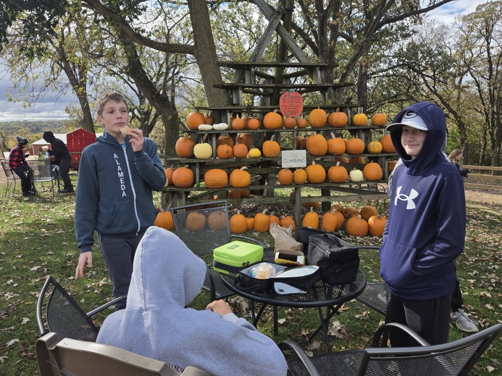 Boys and pumpkins.