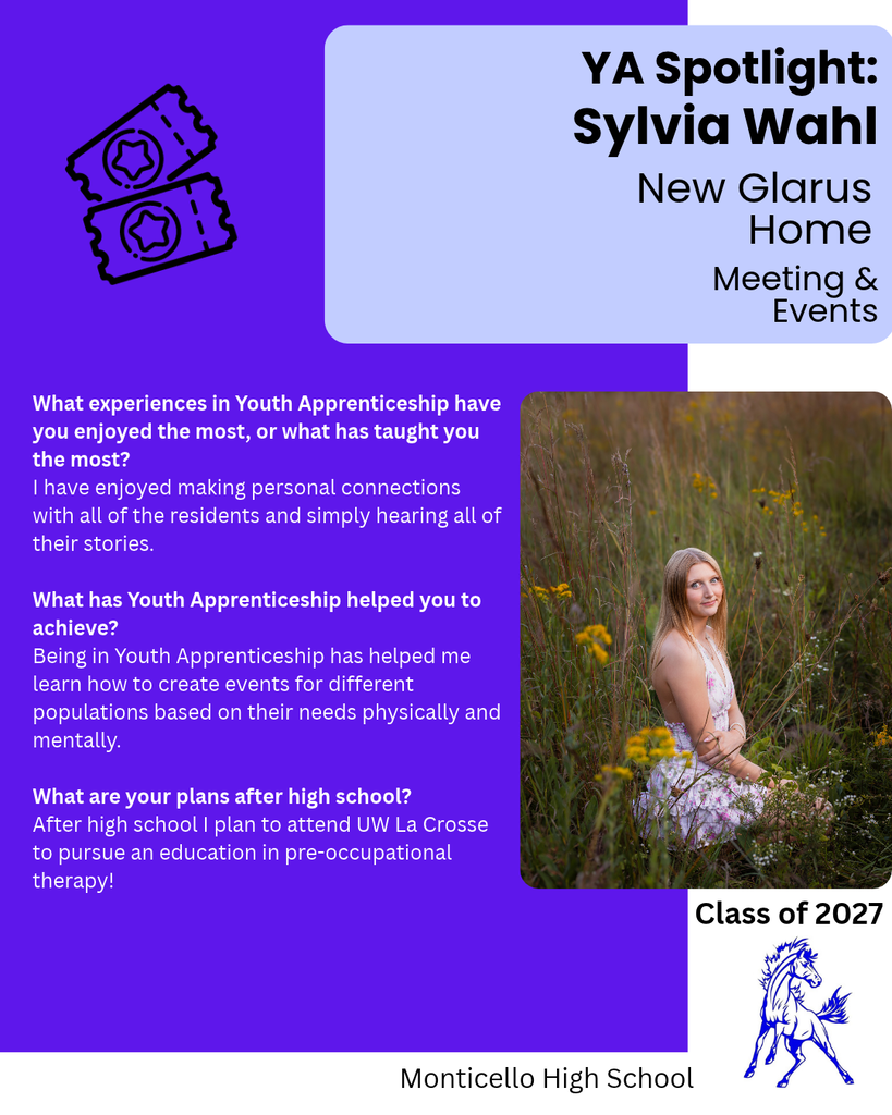 YA Spotlight Sylvia Wahl New Glarus Home meeting and events.